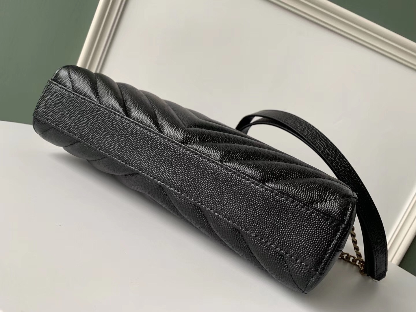 Sa**t Lau*nt small tribeca shopping bag in black leather