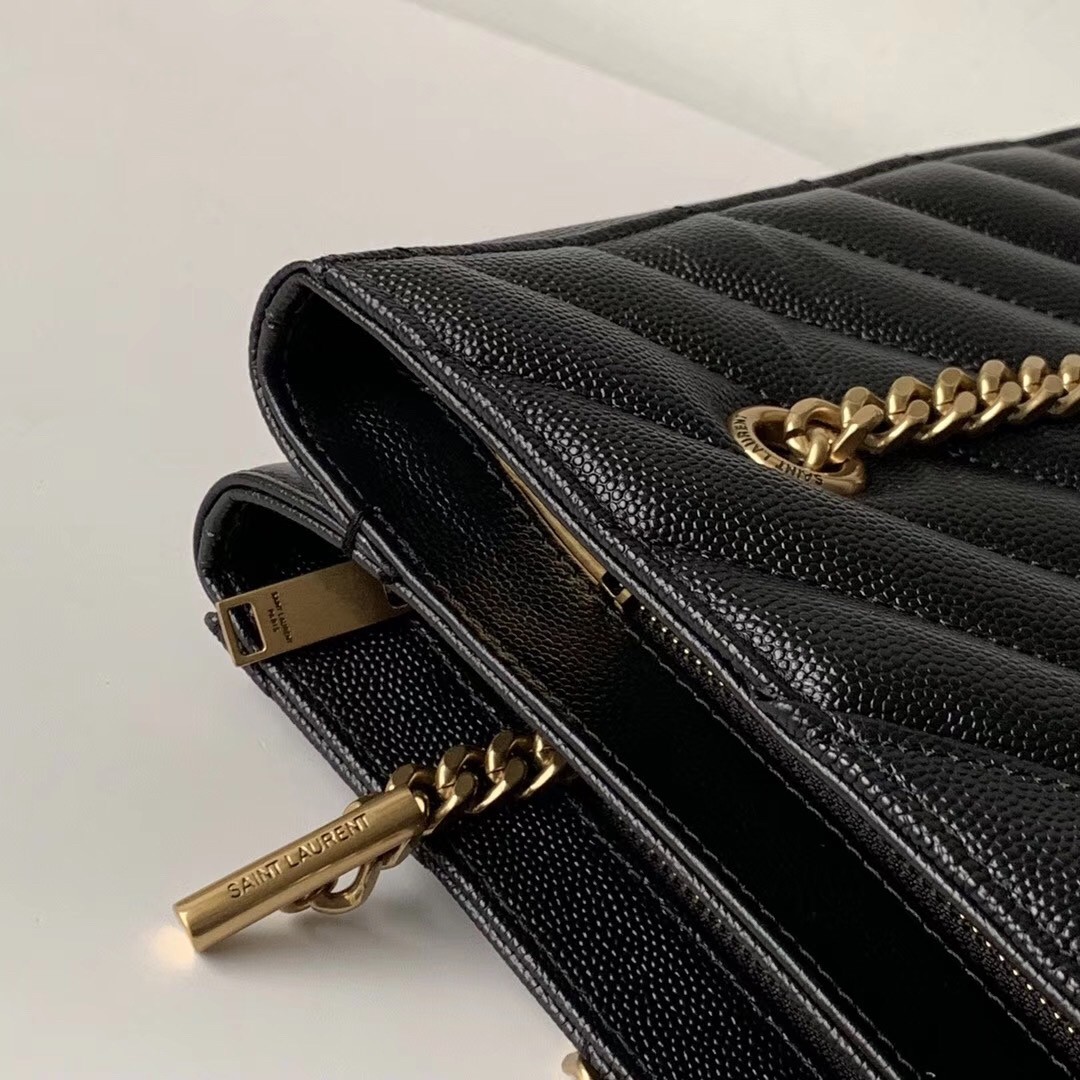 Sa**t Lau*nt small tribeca shopping bag in black leather