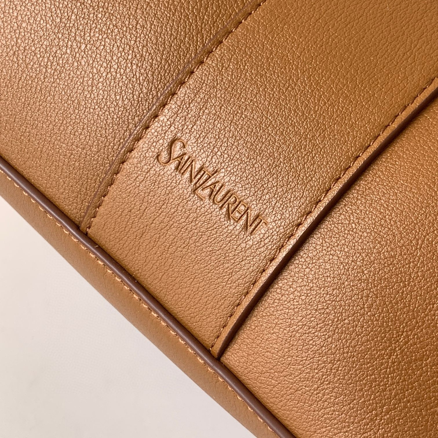 Sa**t Lau*nt y tote bag in brown calfskin